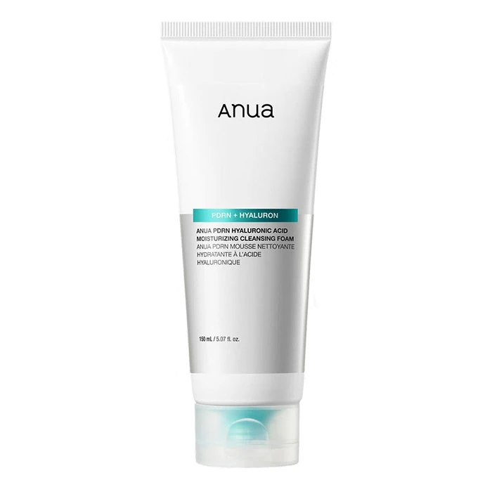 فوم شستشو آبرسان و ترمیم‌کننده پوست آنوا مدل Pdrn Hyaluronic Acid Moisturizing Cleansing Foam حجم 150 میل