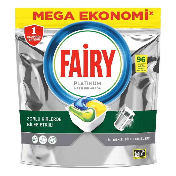 قرص ماشین ظرفشویی فیری مدل Platinum بسته 96 عددی